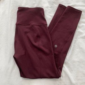 Lululemon To The Beat Tight 24” Garnet Size 6